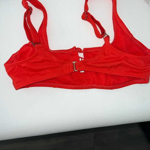 Orangey Red Swim Top - Picture 2 of 3
